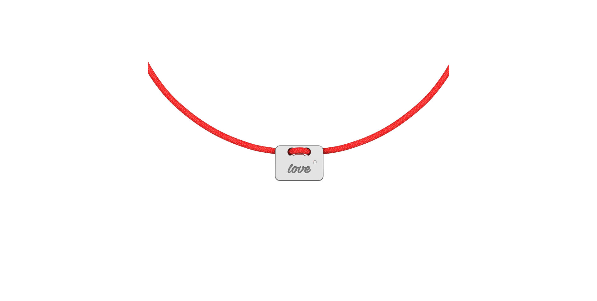 Diamantový náramok so šnúrkou Military Stamp Love