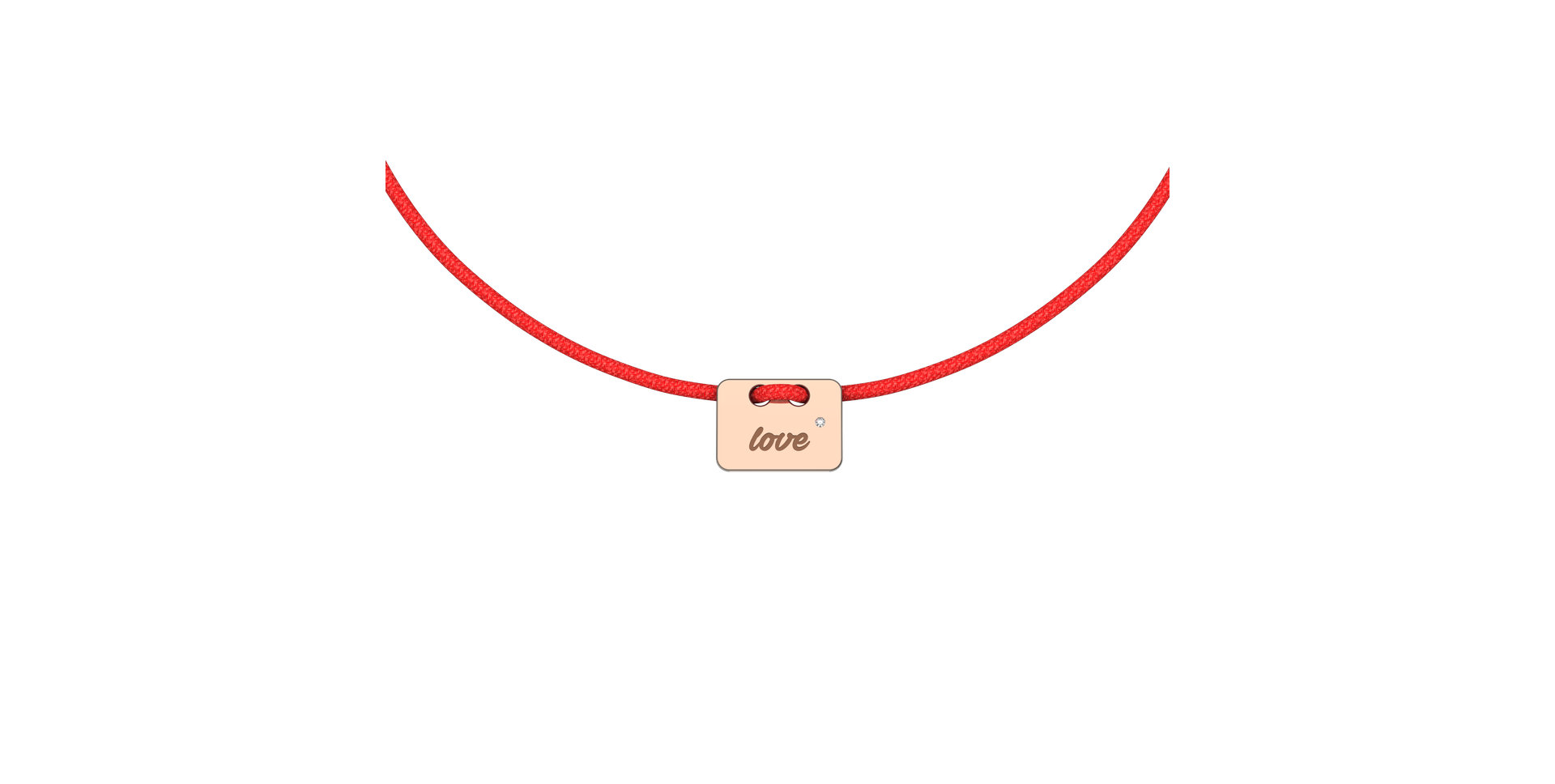 Diamantový náramok so šnúrkou Military Stamp Love