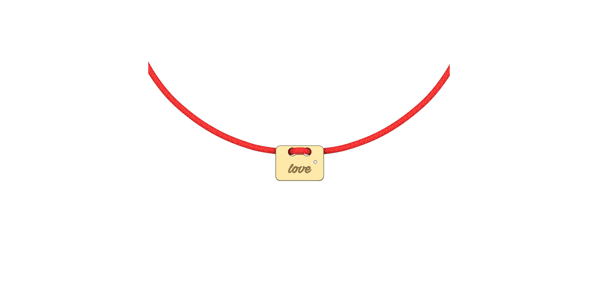 Diamantový náramok so šnúrkou Military Stamp Love