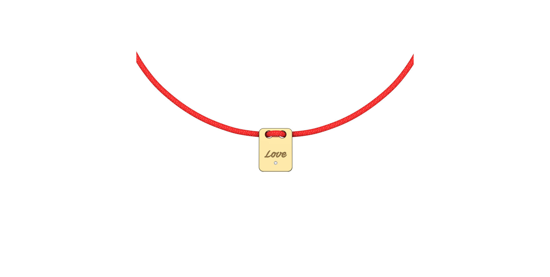 Diamantový náramok so šnúrkou Mini Stamp Love