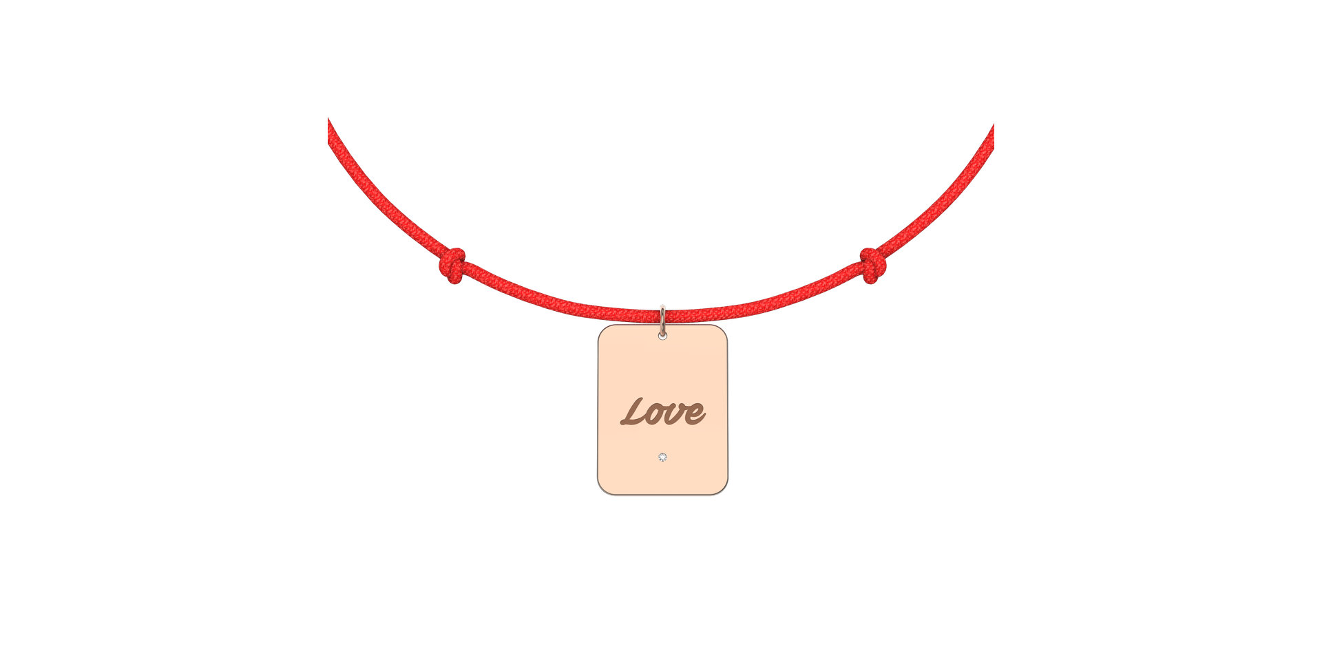 Diamantový náramok so šnúrkou Stamp Love