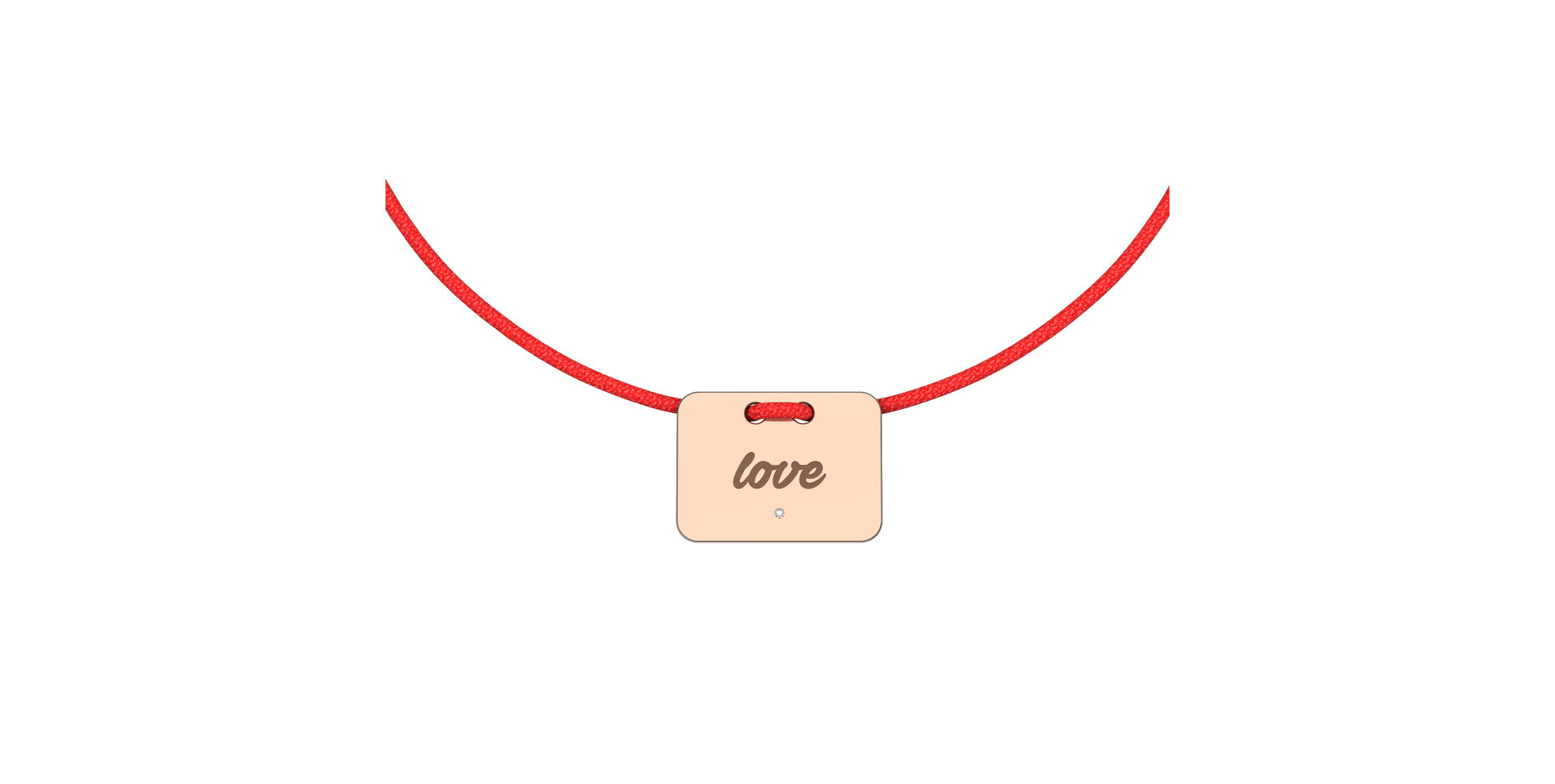 Diamantový náramok so šnúrkou Military Stamp Love