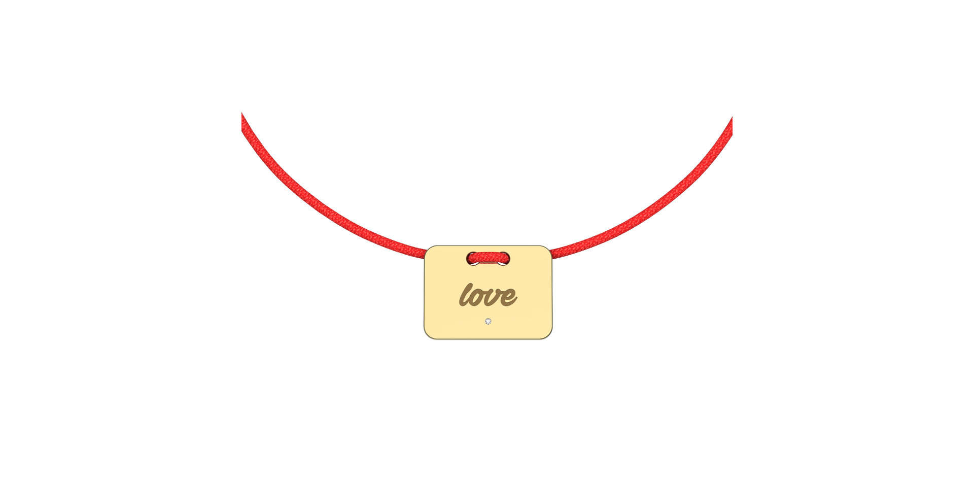 Diamantový náramok so šnúrkou Military Stamp Love