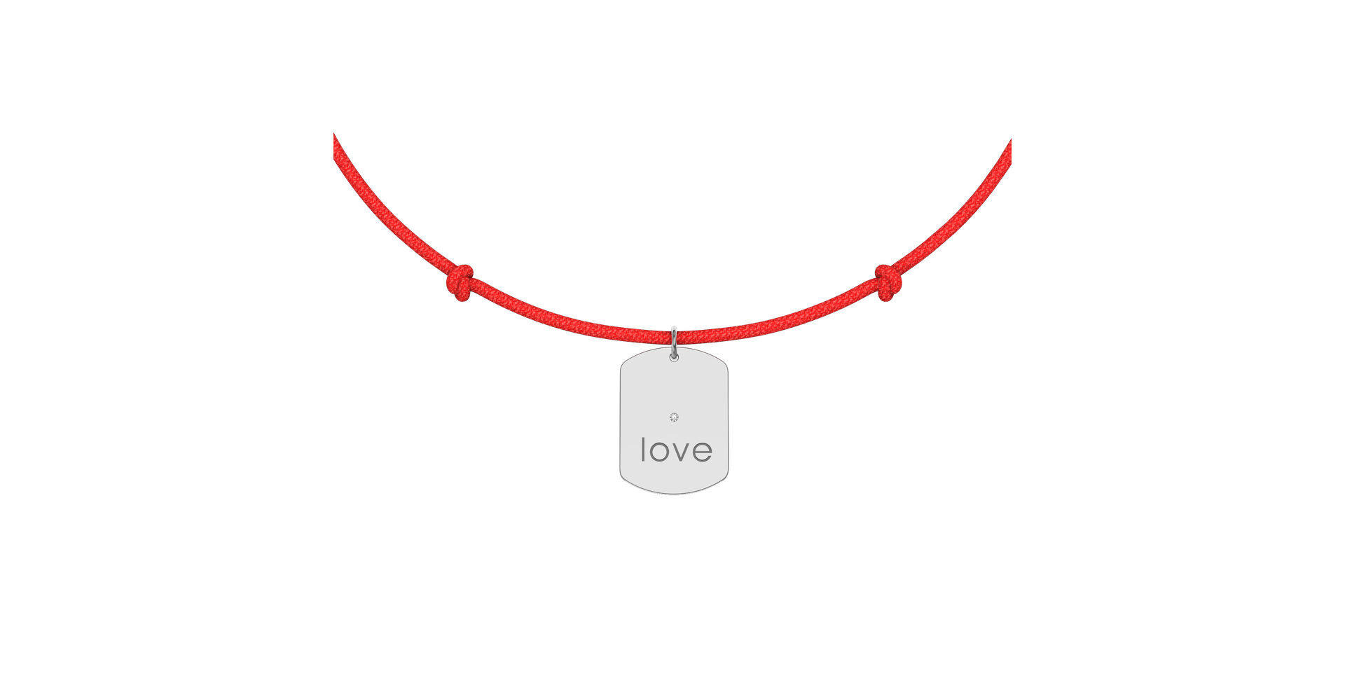 Diamantový náramok so šnúrkou Military Stamp