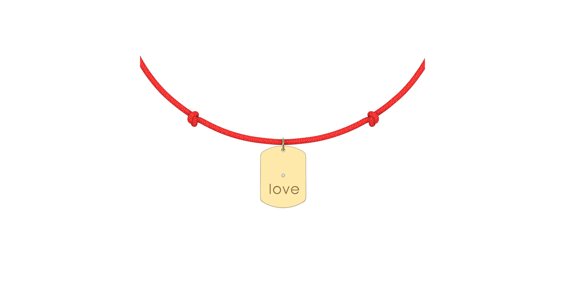 Diamantový náramok so šnúrkou Military Stamp