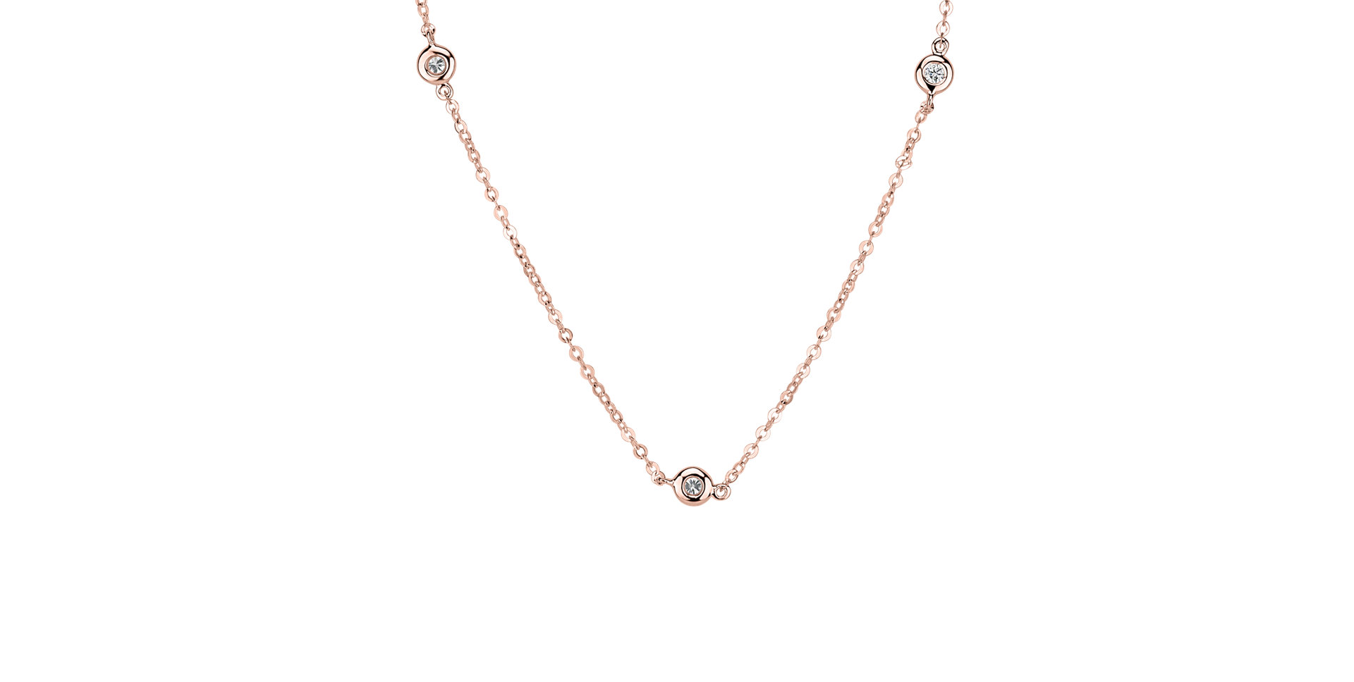 Náhrdelník s diamantmi Dots