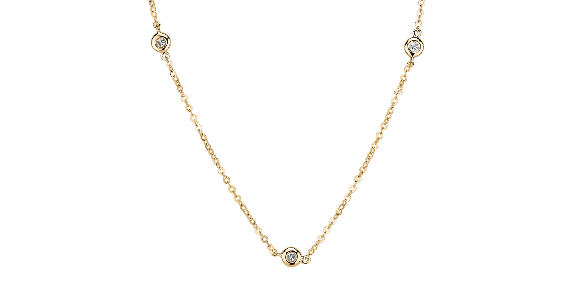 Náhrdelník s diamantmi Dots