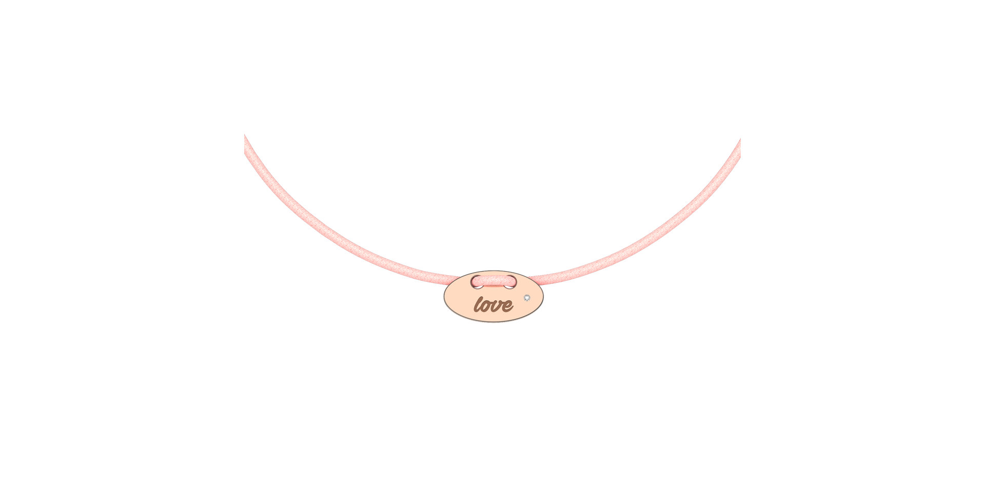 Diamantový náramok so šnúrkou Mini Stamp