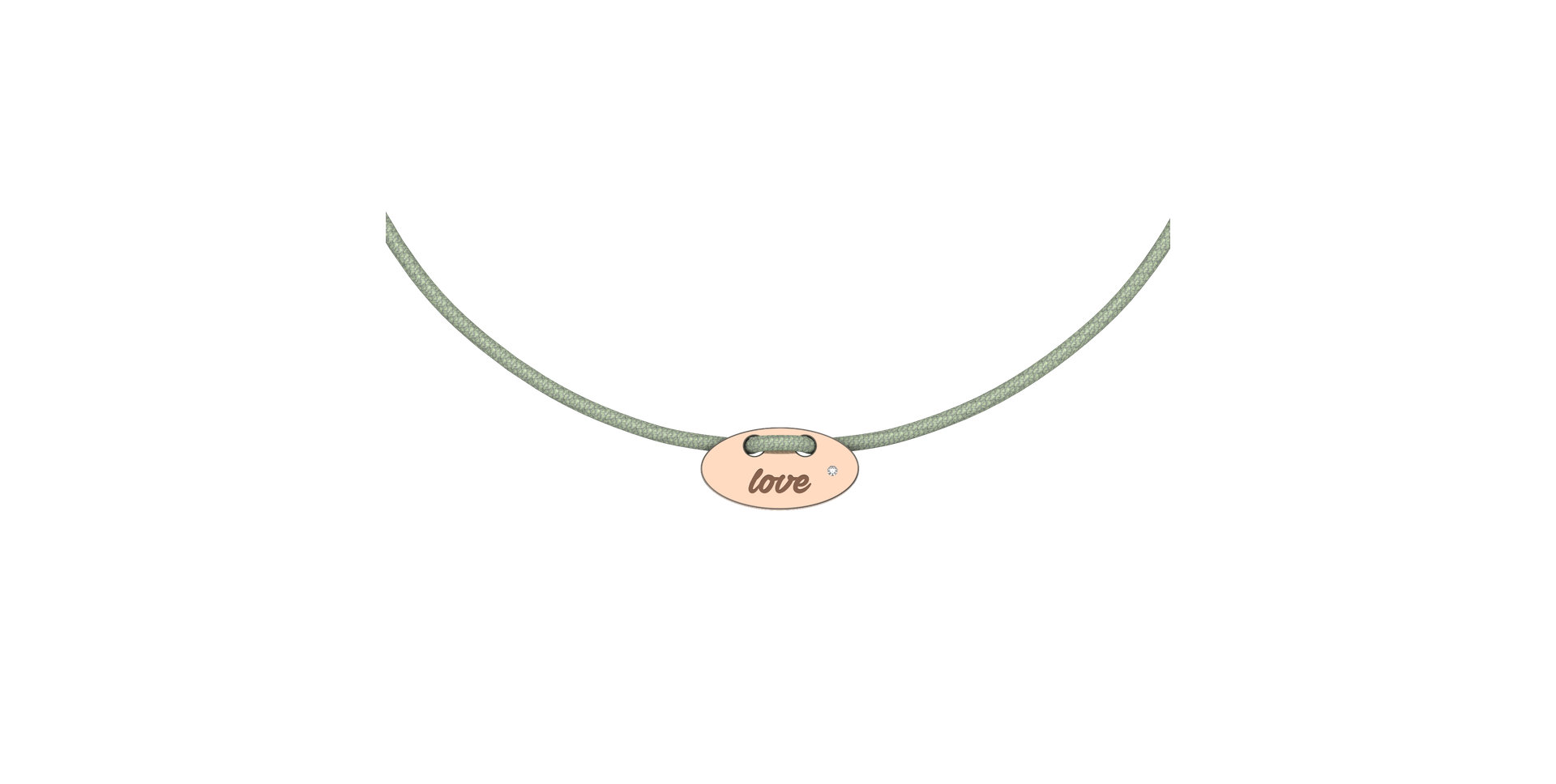 Diamantový náramok so šnúrkou Mini Stamp