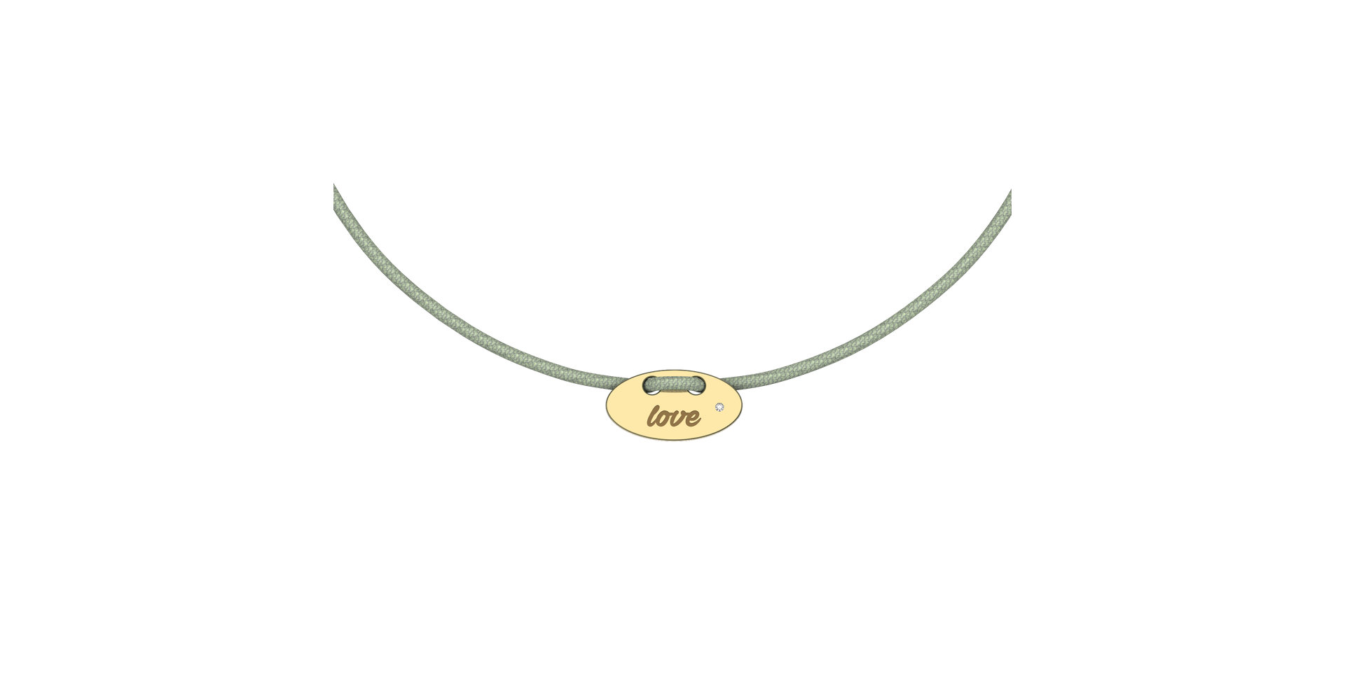 Diamantový náramok so šnúrkou Mini Stamp