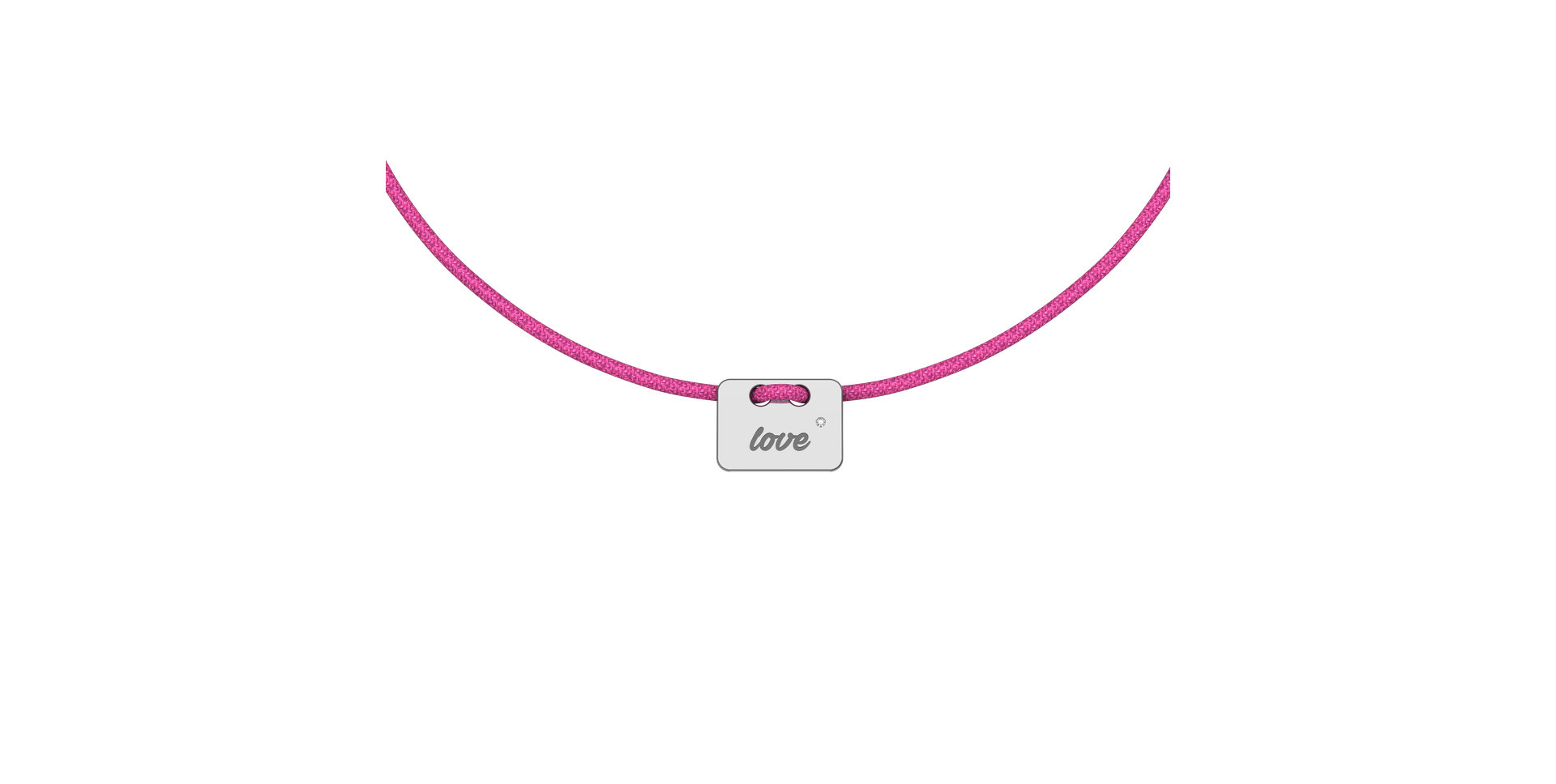 Diamantový náramok so šnúrkou Military Stamp Love