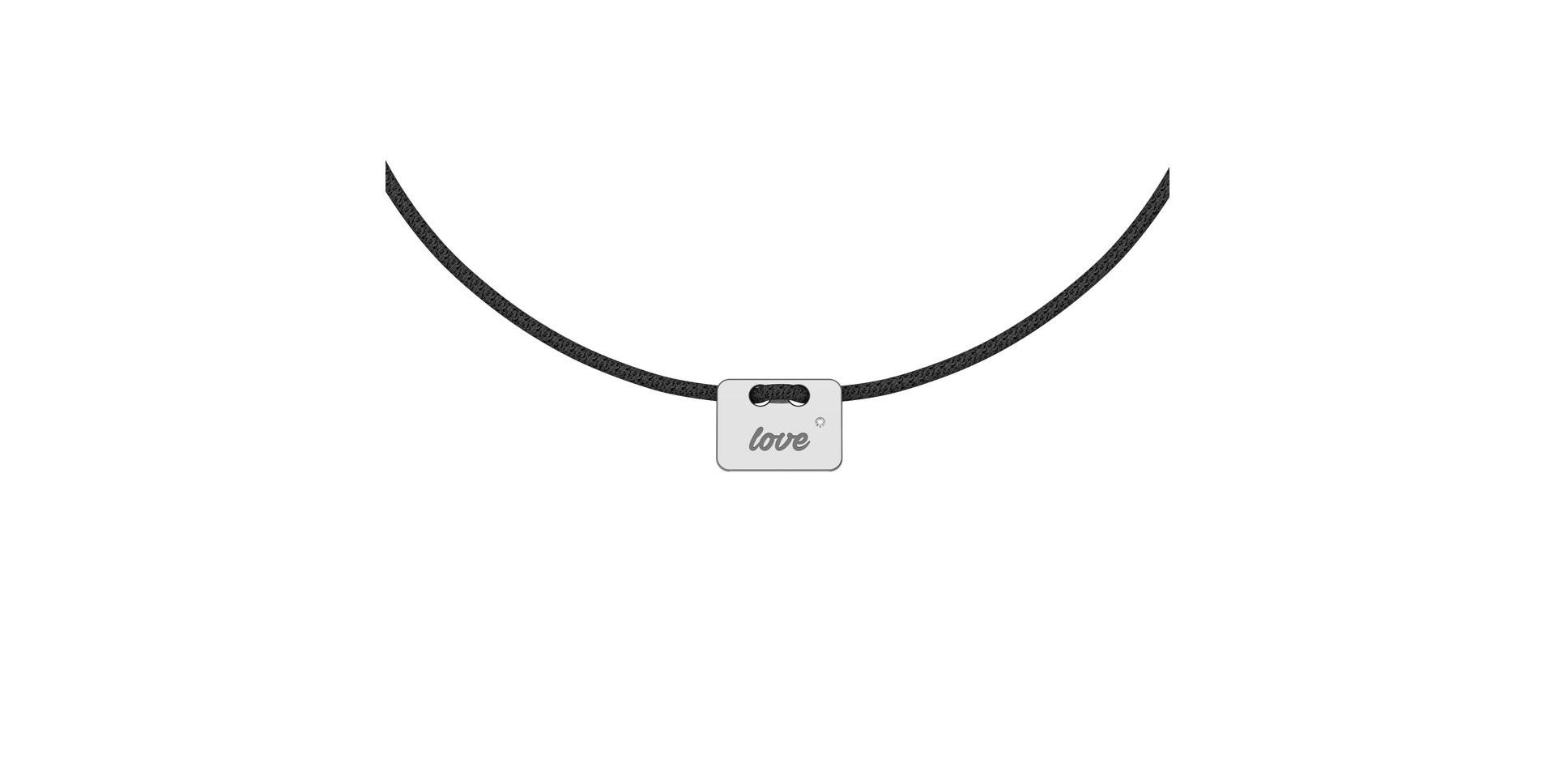 Diamantový náramok so šnúrkou Military Stamp Love