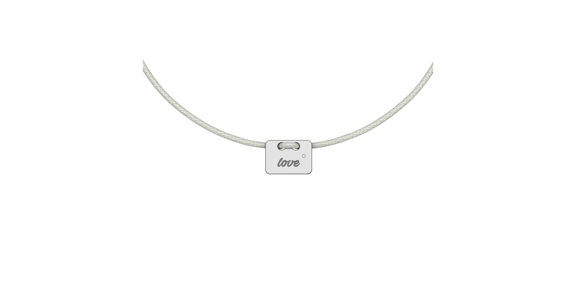 Diamantový náramok so šnúrkou Military Stamp Love