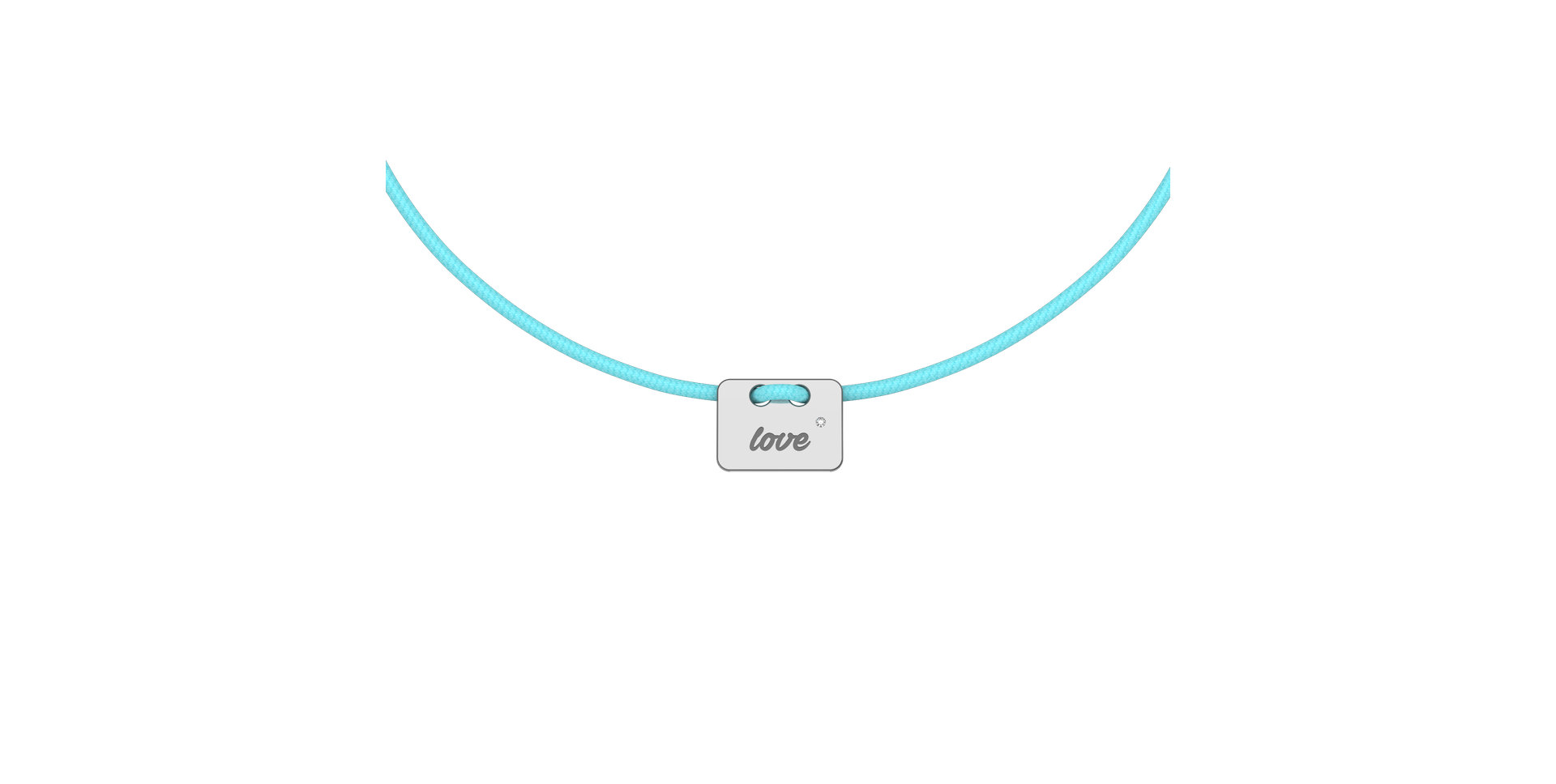 Diamantový náramok so šnúrkou Military Stamp Love