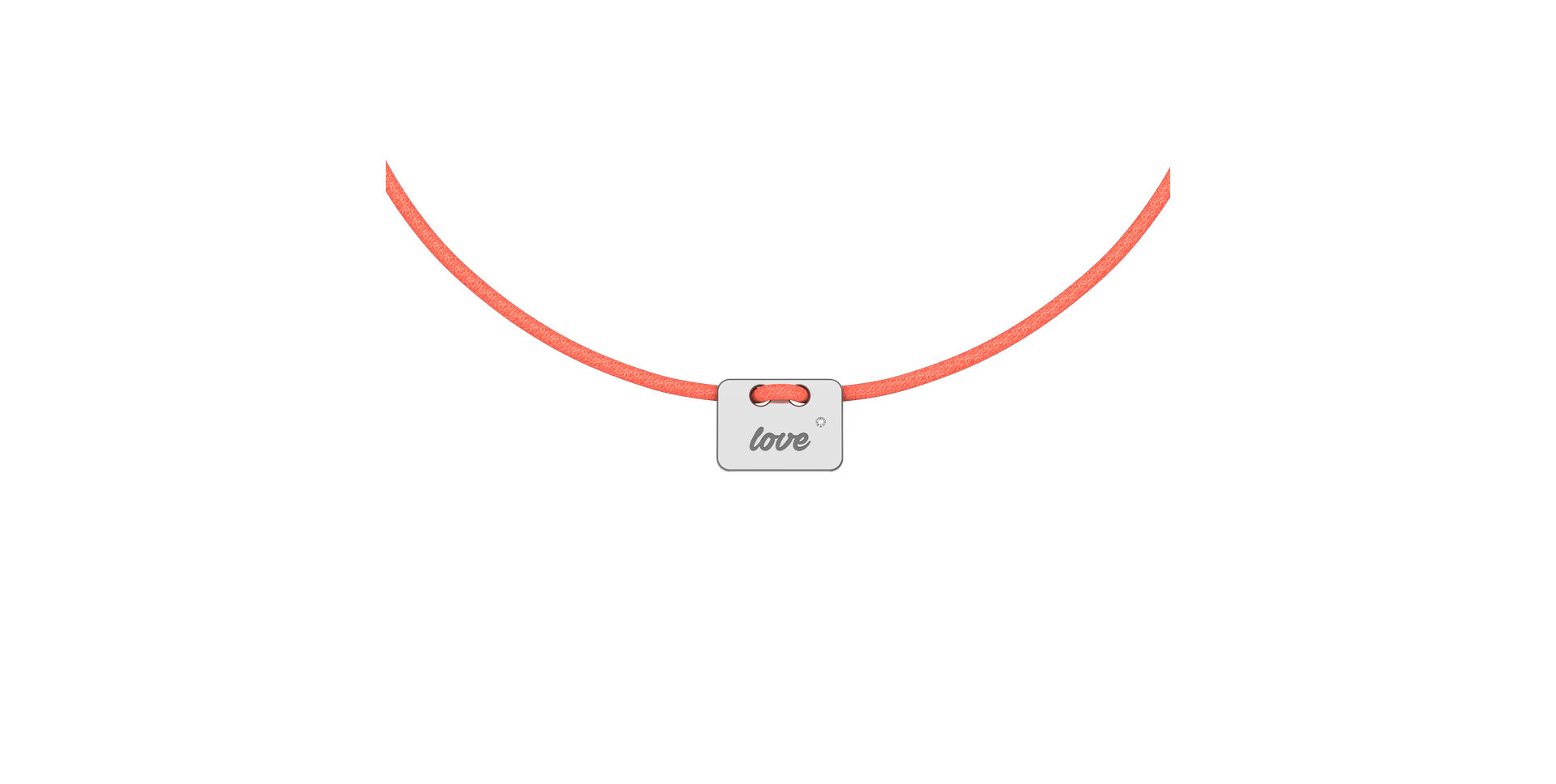 Diamantový náramok so šnúrkou Military Stamp Love