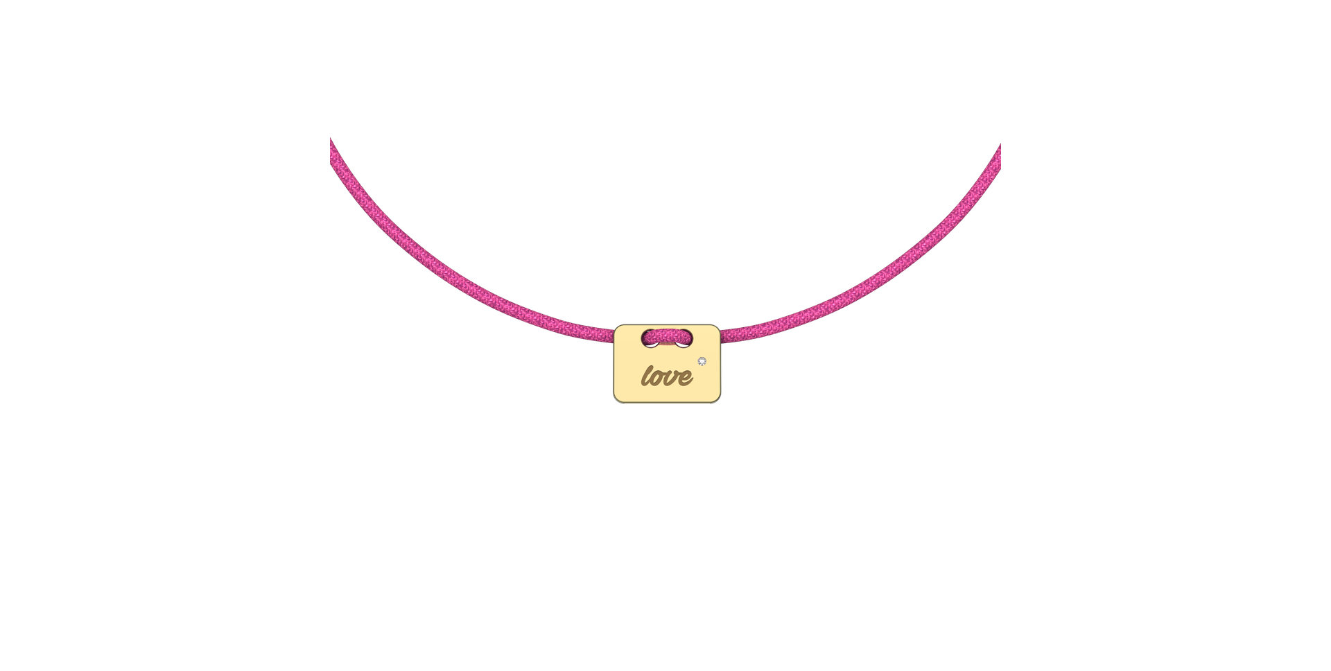 Diamantový náramok so šnúrkou Military Stamp Love