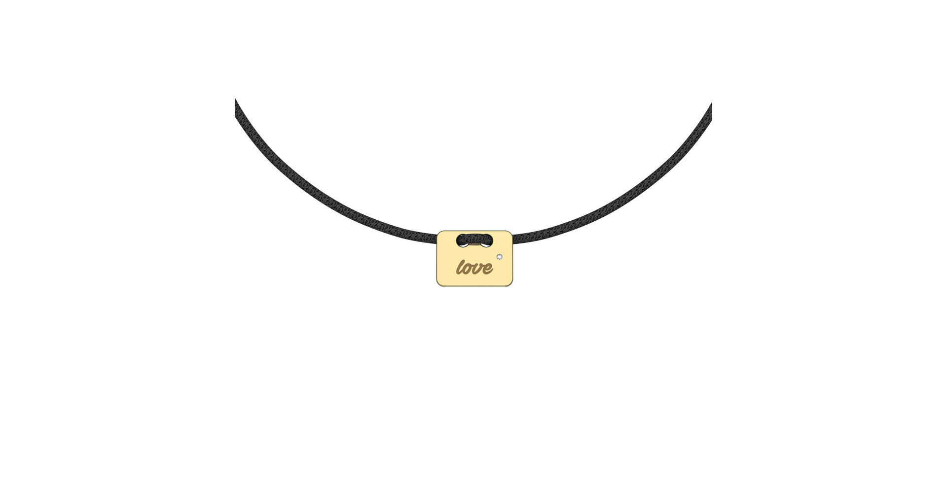 Diamantový náramok so šnúrkou Military Stamp Love