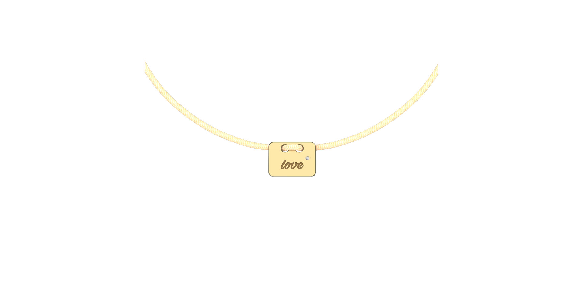 Diamantový náramok so šnúrkou Military Stamp Love