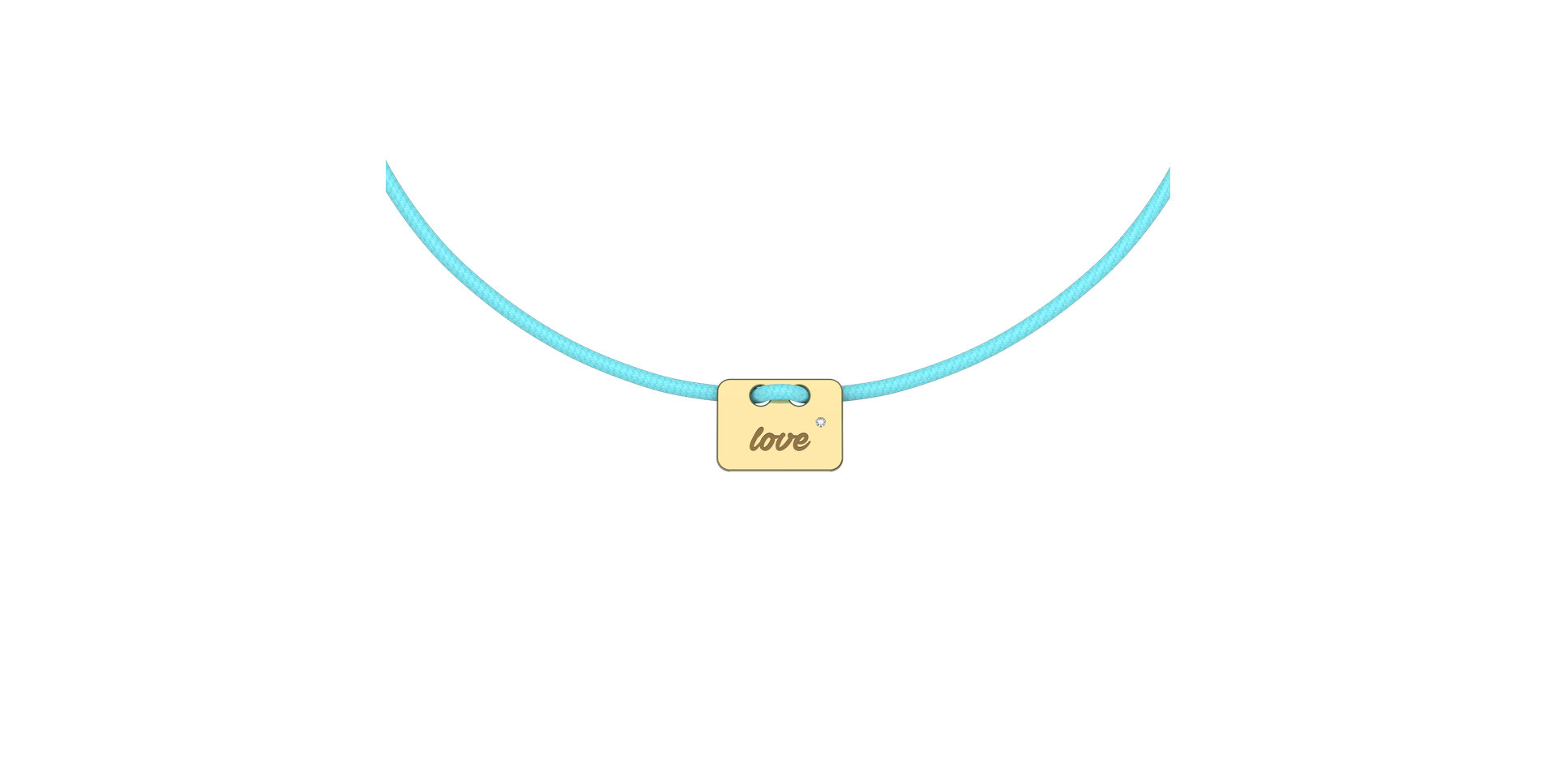 Diamantový náramok so šnúrkou Military Stamp Love