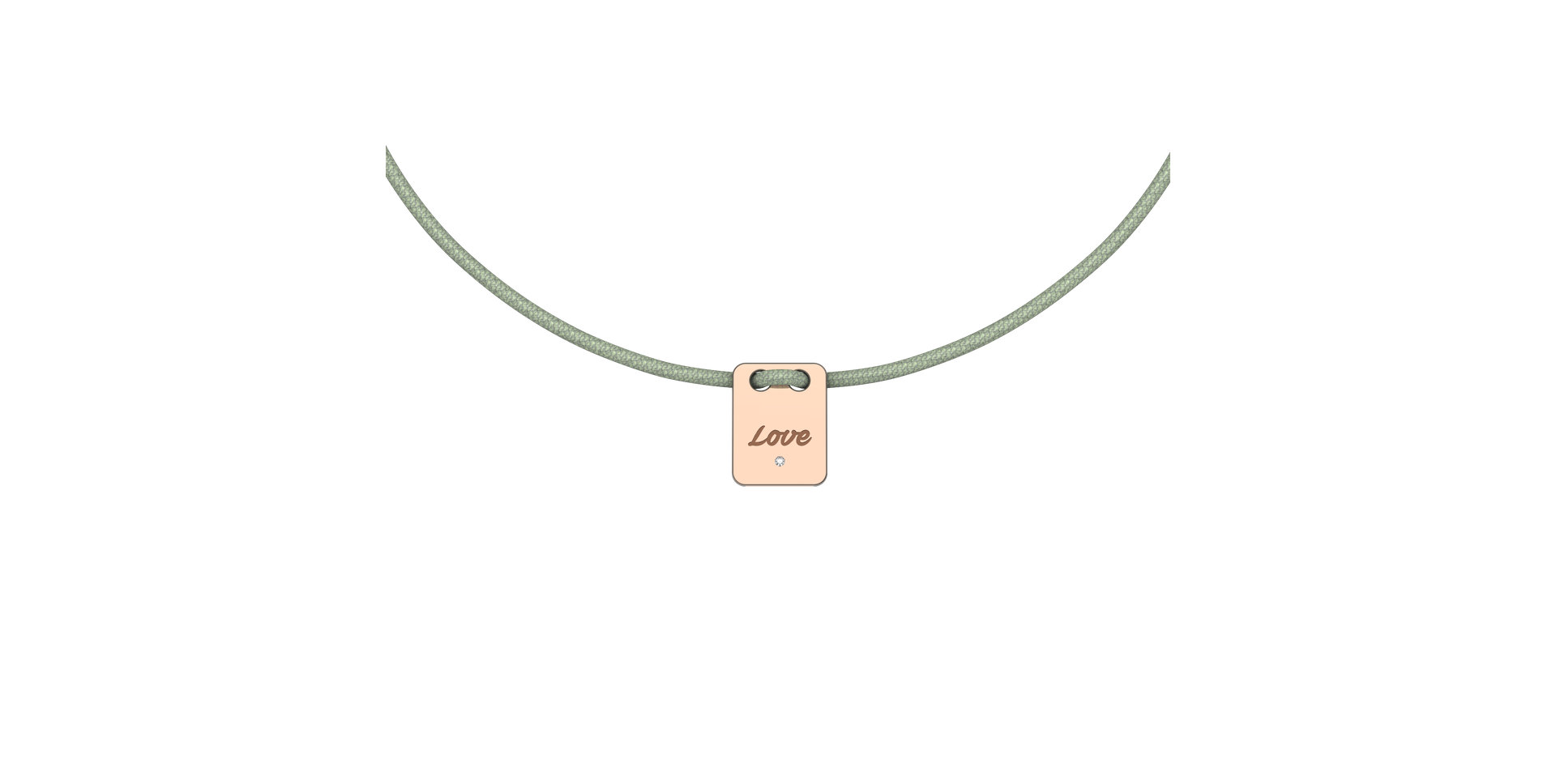 Diamantový náramok so šnúrkou Mini Stamp Love