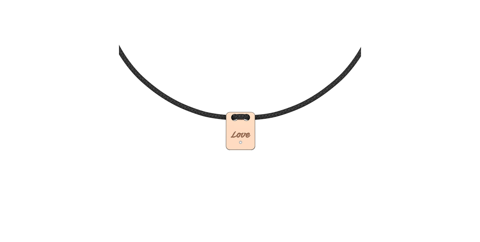 Diamantový náramok so šnúrkou Mini Stamp Love