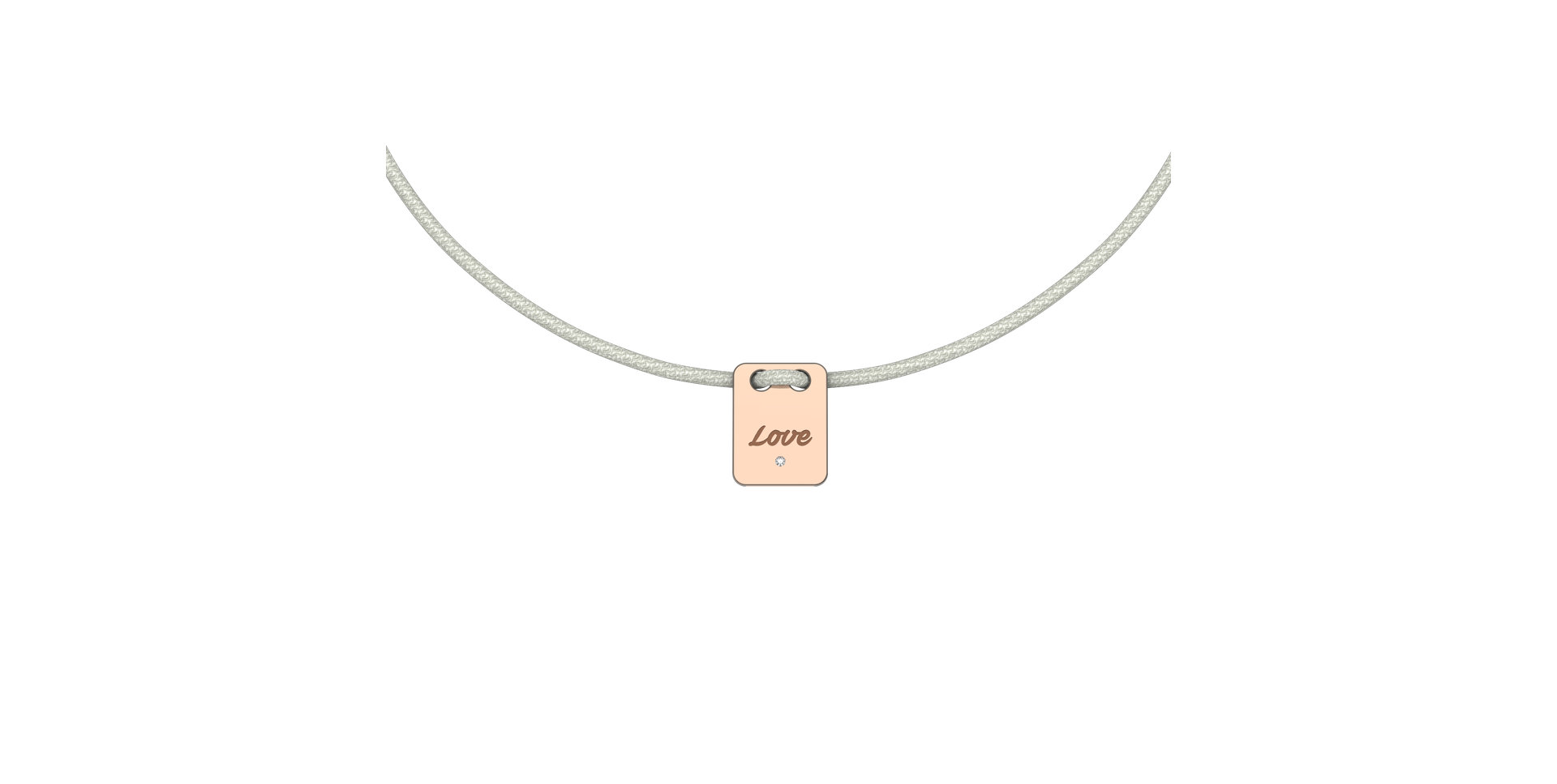 Diamantový náramok so šnúrkou Mini Stamp Love
