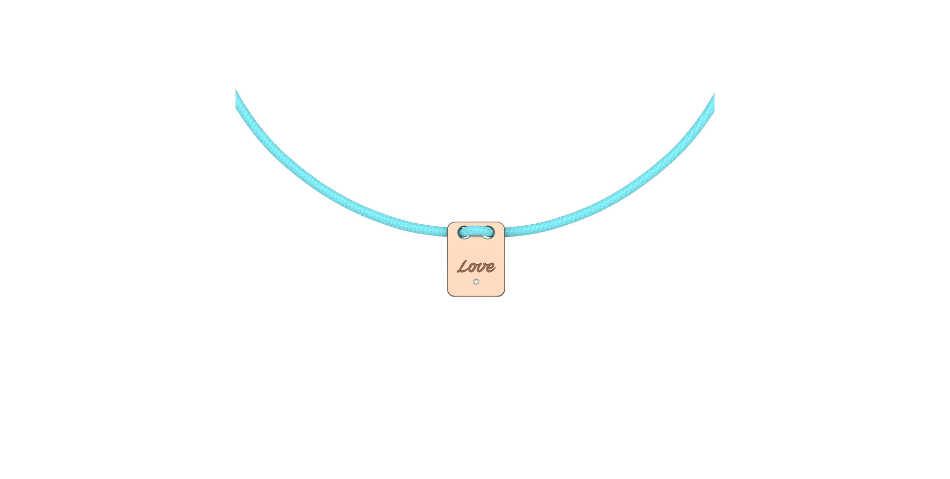 Diamantový náramok so šnúrkou Mini Stamp Love