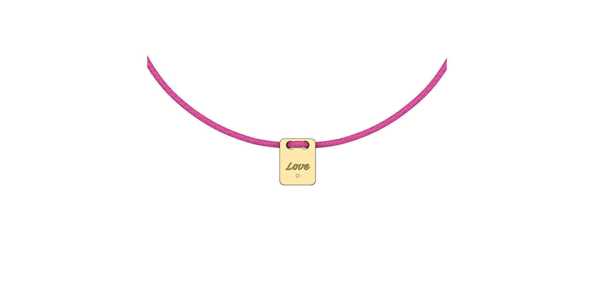 Diamantový náramok so šnúrkou Mini Stamp Love