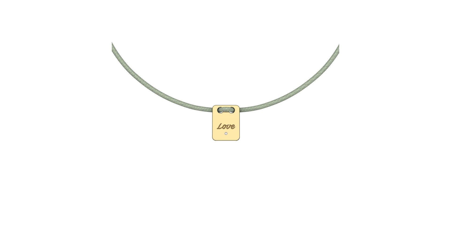 Diamantový náramok so šnúrkou Mini Stamp Love