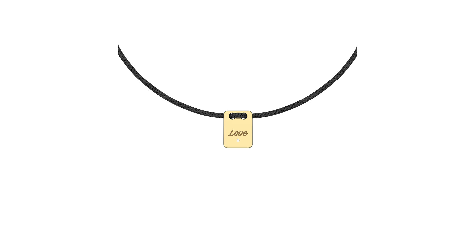 Diamantový náramok so šnúrkou Mini Stamp Love