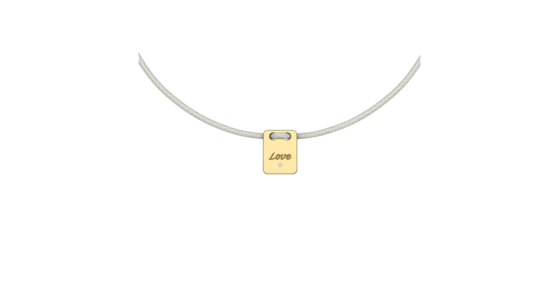 Diamantový náramok so šnúrkou Mini Stamp Love