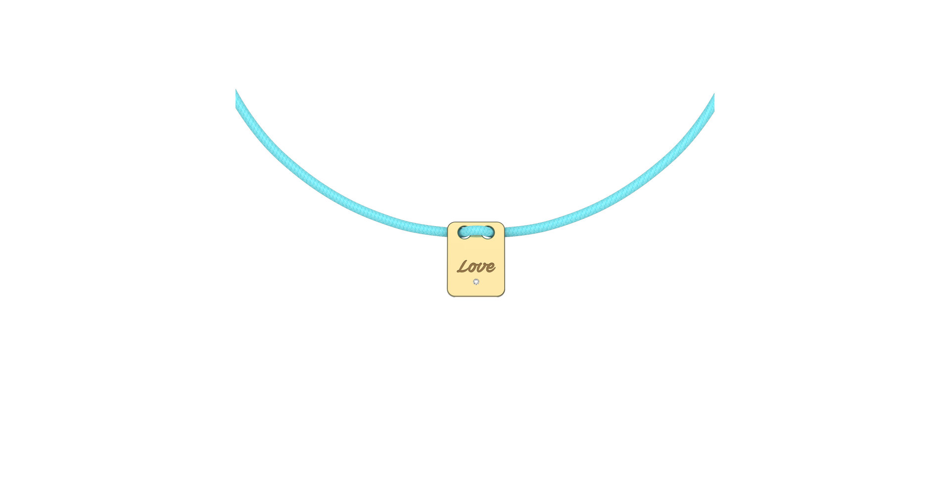 Diamantový náramok so šnúrkou Mini Stamp Love