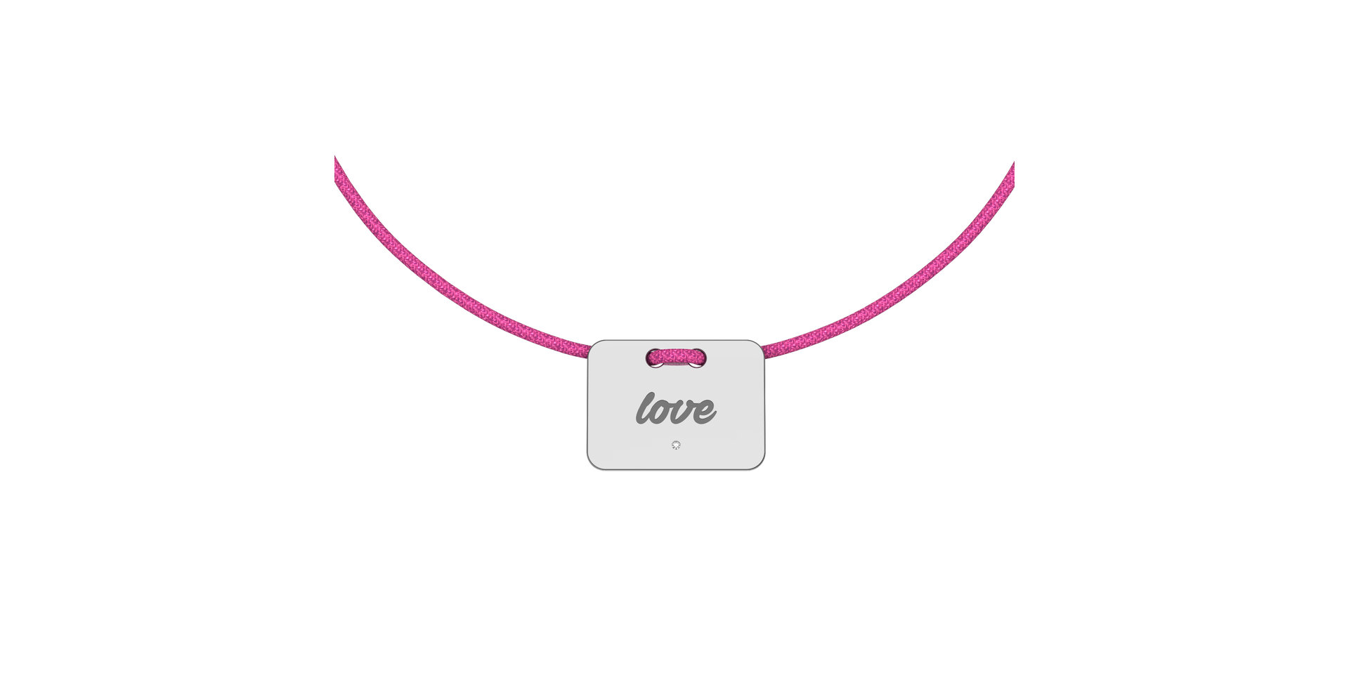 Diamantový náramok so šnúrkou Military Stamp Love