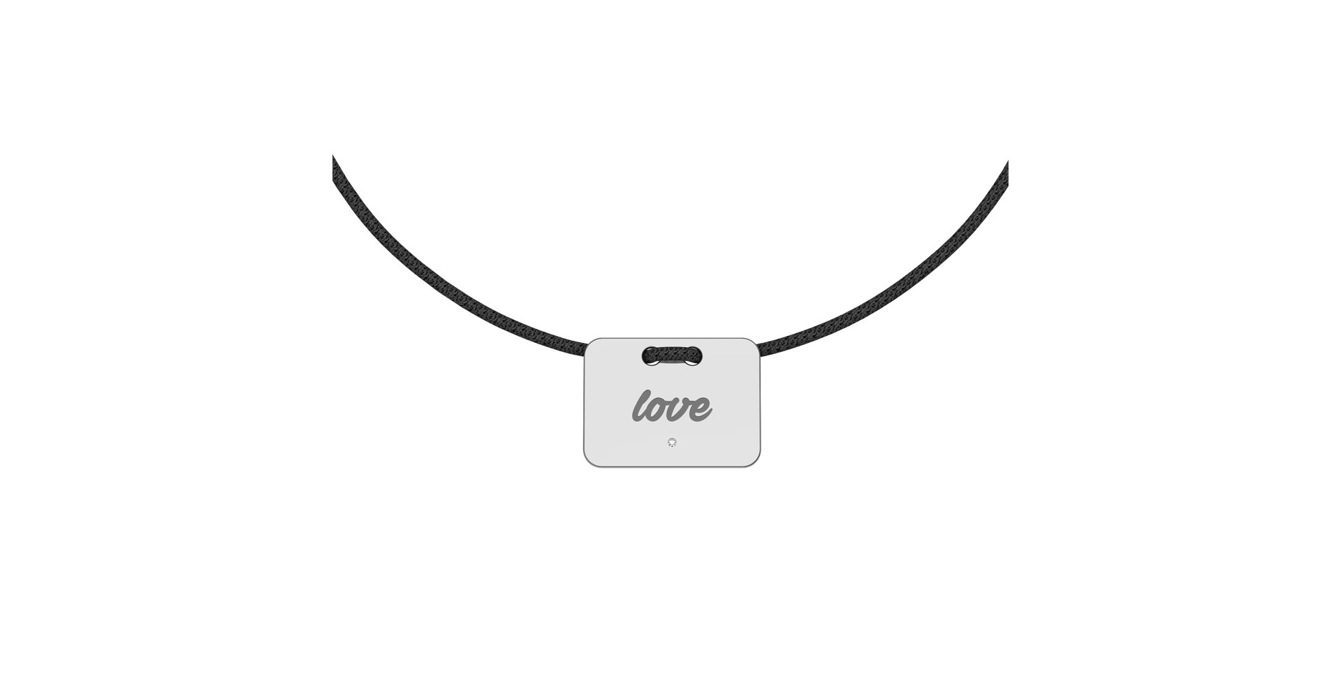 Diamantový náramok so šnúrkou Military Stamp Love