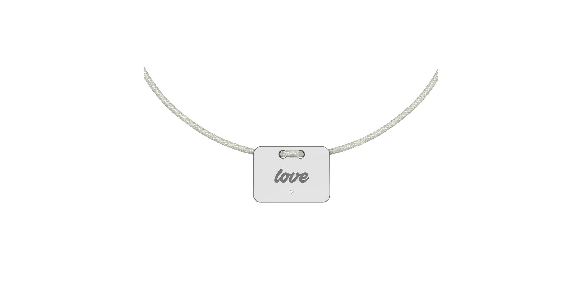 Diamantový náramok so šnúrkou Military Stamp Love