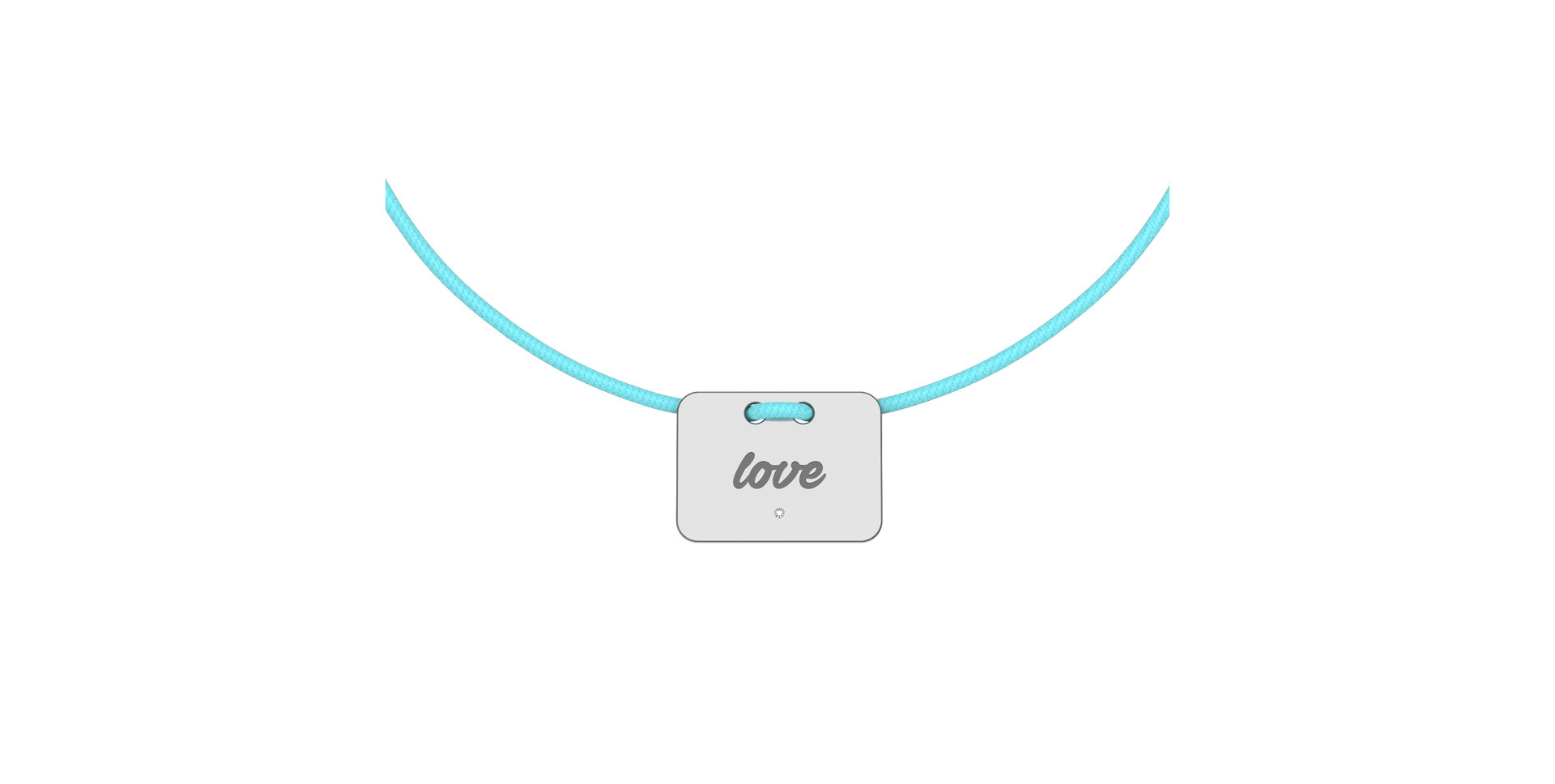 Diamantový náramok so šnúrkou Military Stamp Love