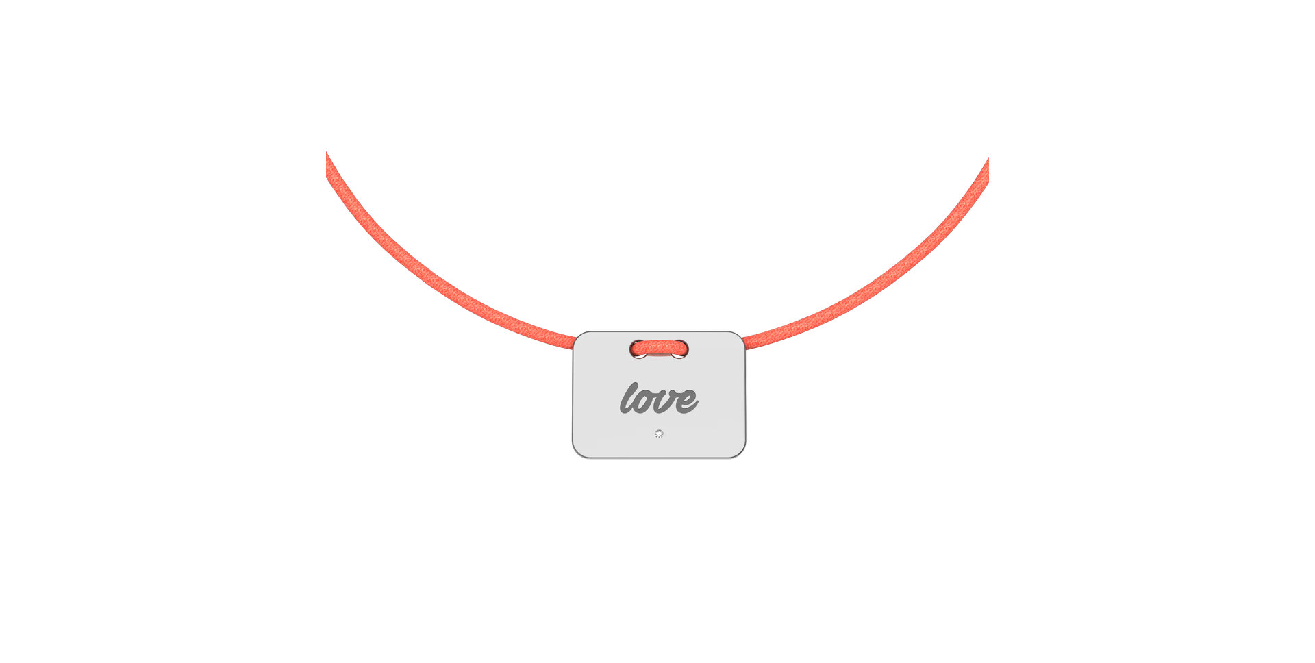 Diamantový náramok so šnúrkou Military Stamp Love