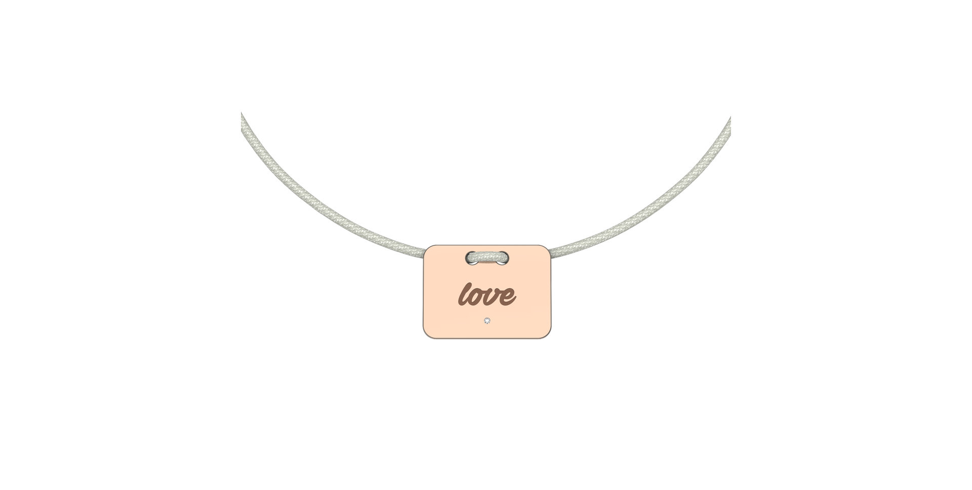 Diamantový náramok so šnúrkou Military Stamp Love