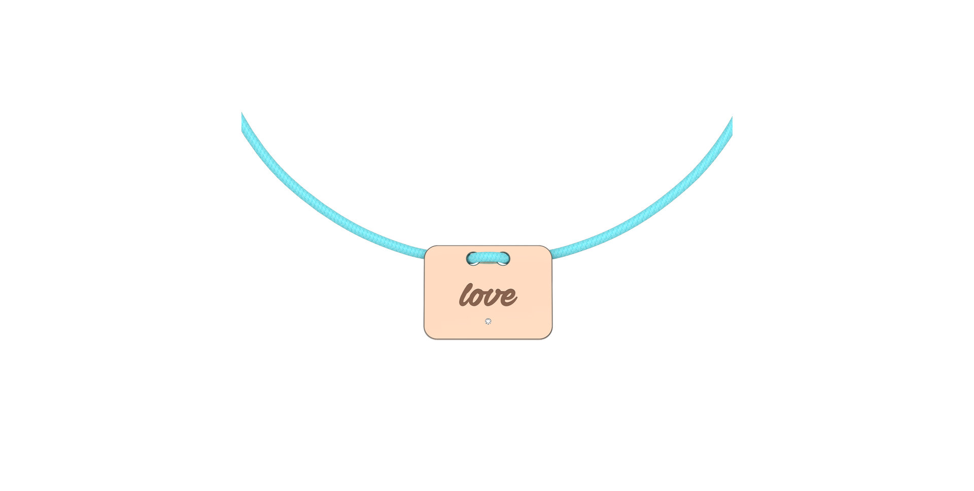 Diamantový náramok so šnúrkou Military Stamp Love