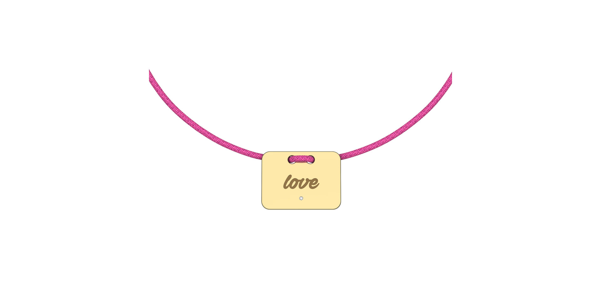 Diamantový náramok so šnúrkou Military Stamp Love