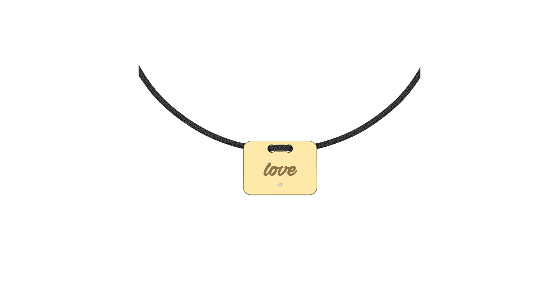 Diamantový náramok so šnúrkou Military Stamp Love