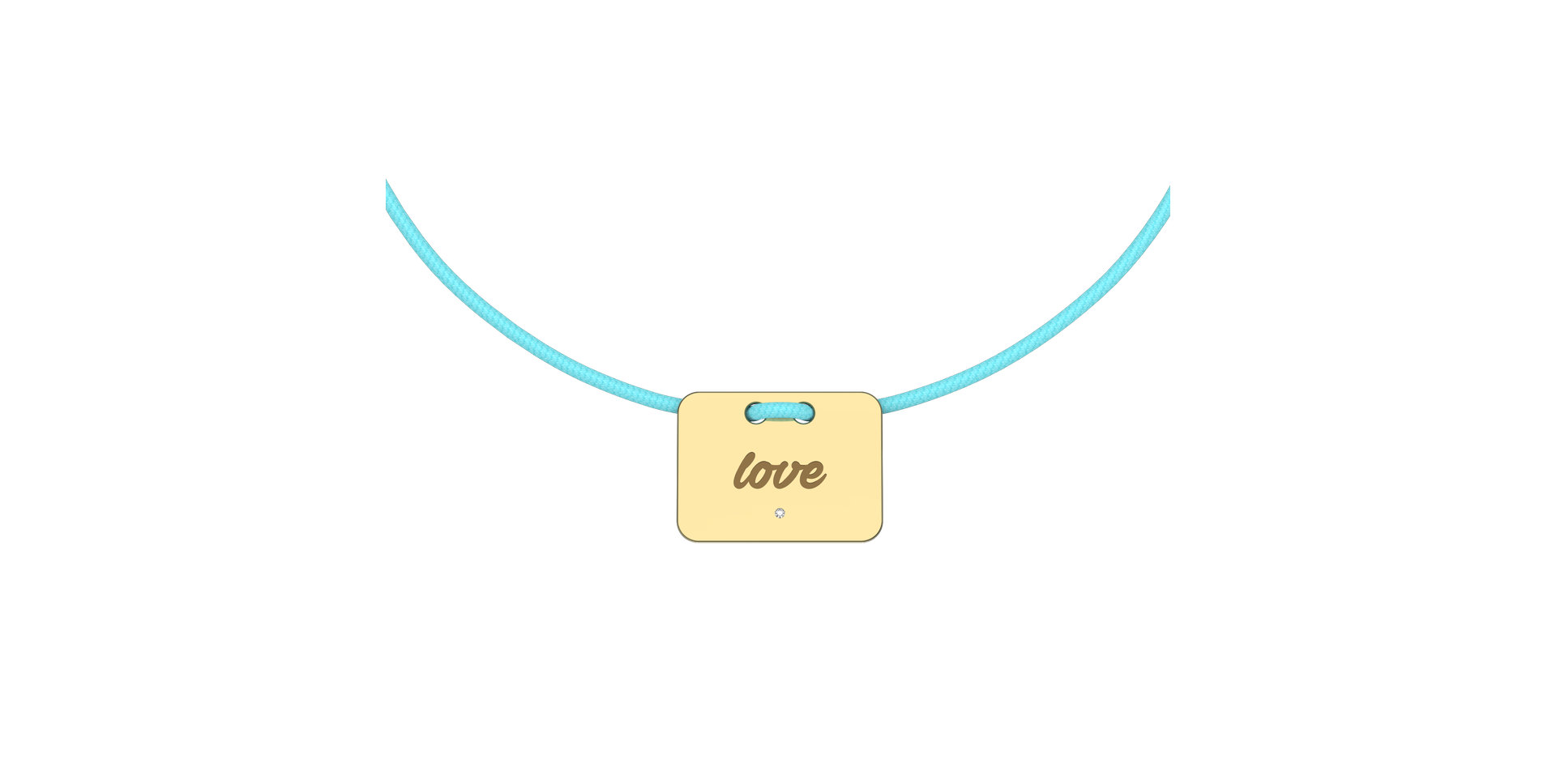 Diamantový náramok so šnúrkou Military Stamp Love