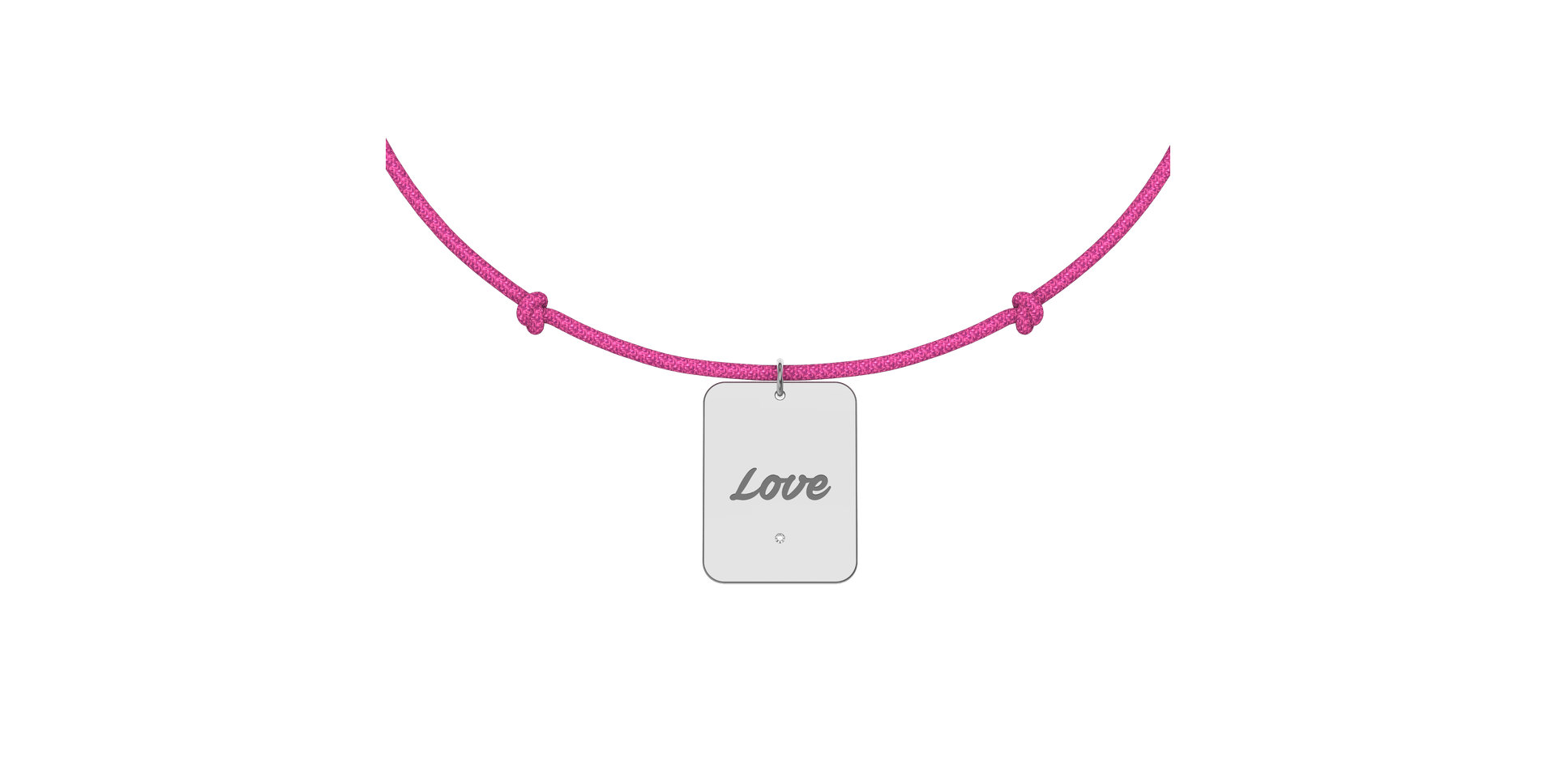 Diamantový náramok so šnúrkou Stamp Love