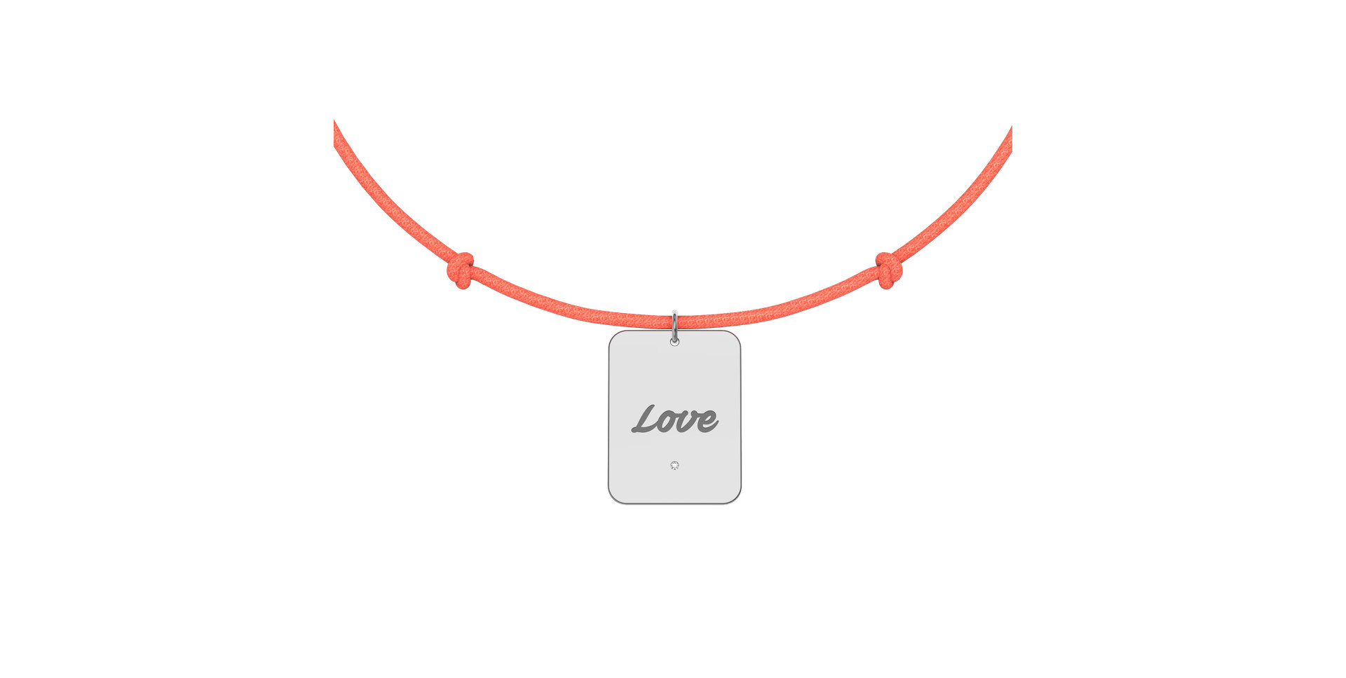 Diamantový náramok so šnúrkou Stamp Love