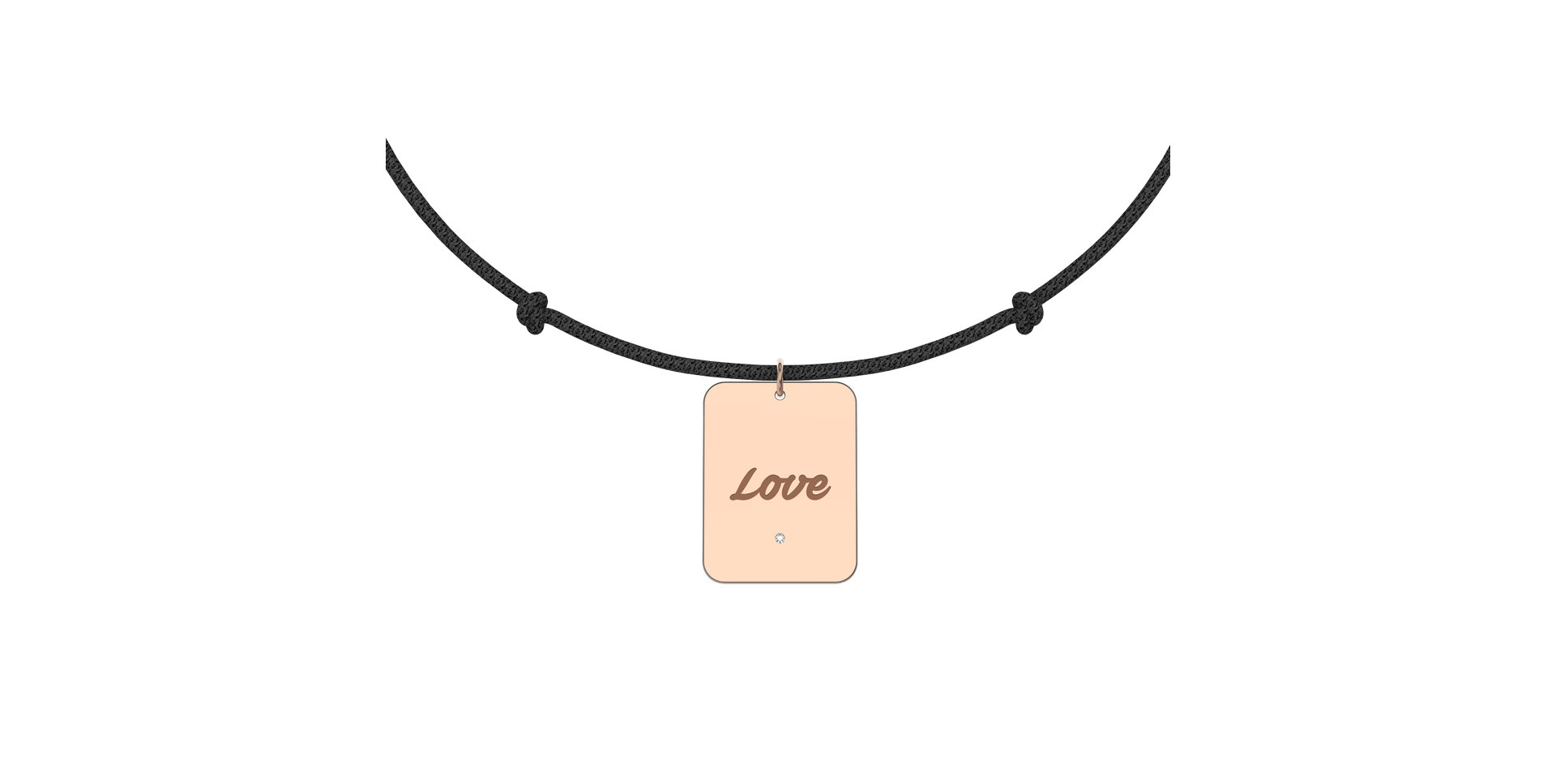 Diamantový náramok so šnúrkou Stamp Love