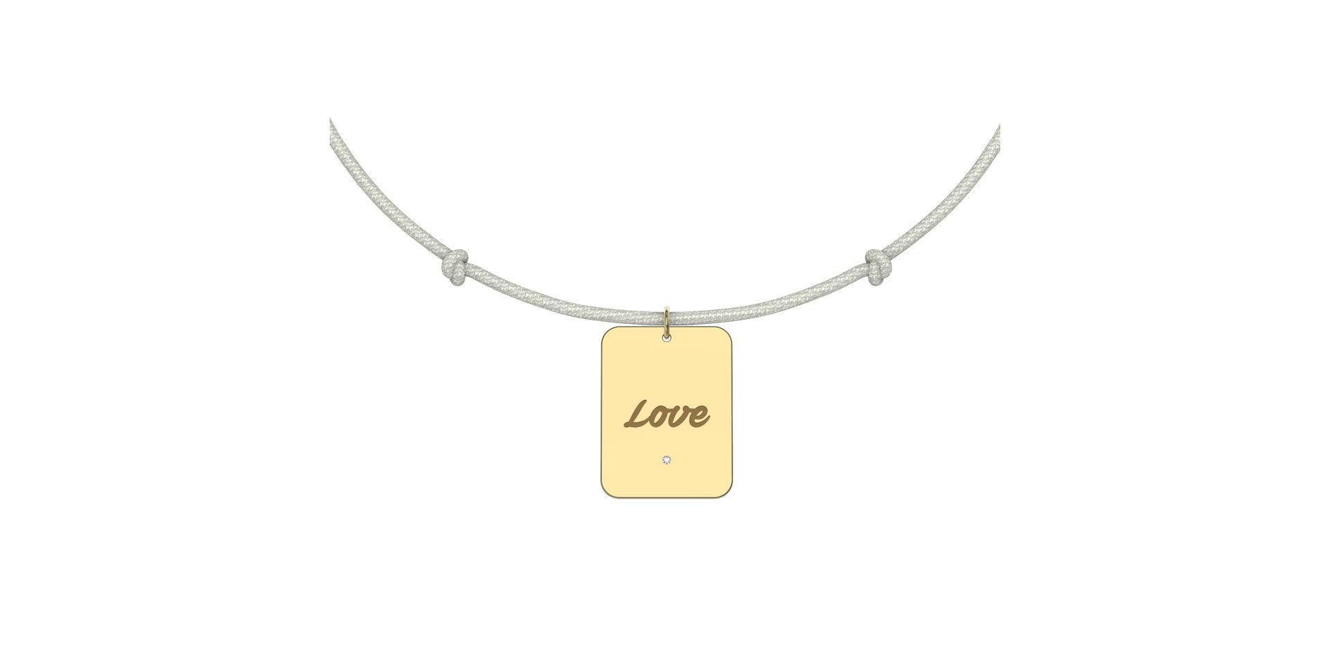 Diamantový náramok so šnúrkou Stamp Love