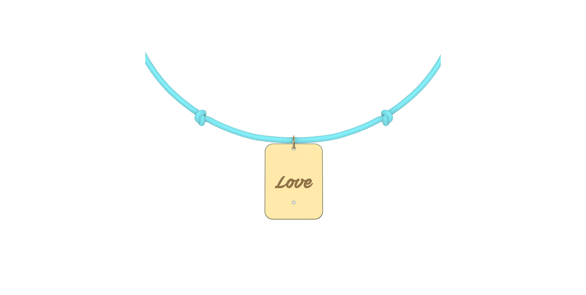 Diamantový náramok so šnúrkou Stamp Love