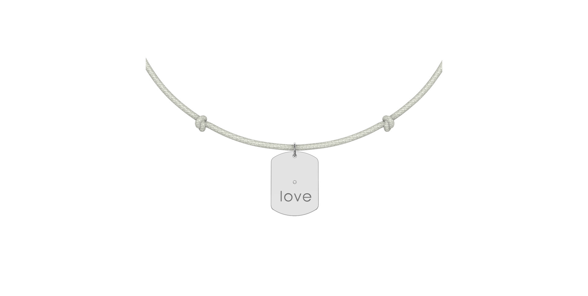 Diamantový náramok so šnúrkou Military Stamp