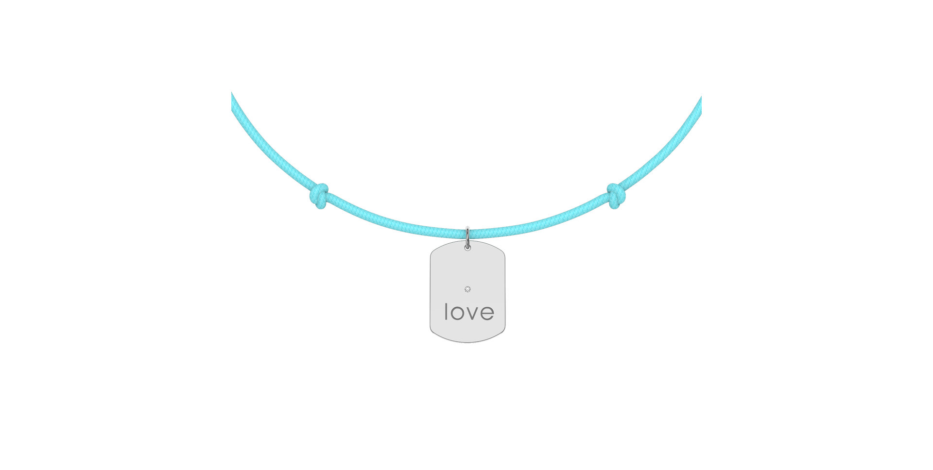 Diamantový náramok so šnúrkou Military Stamp