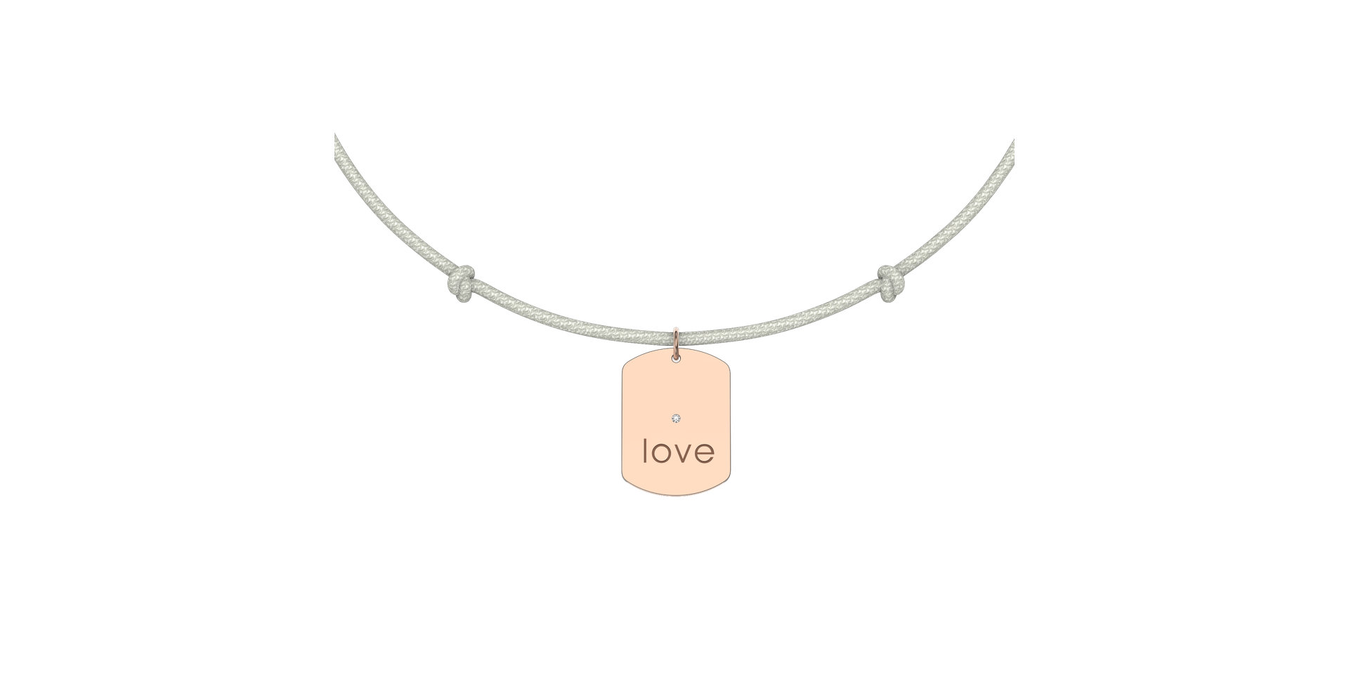 Diamantový náramok so šnúrkou Military Stamp